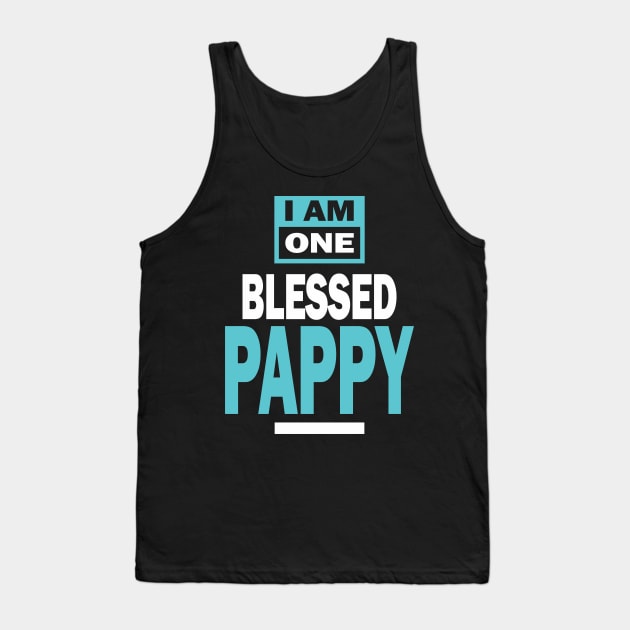 I Am One Blessed Pappy Shirt Grandfather Gifts Pappy Tank Top by cidolopez